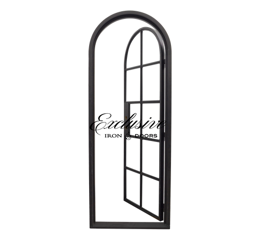  Riva Single Round 10 Lites Steel Door