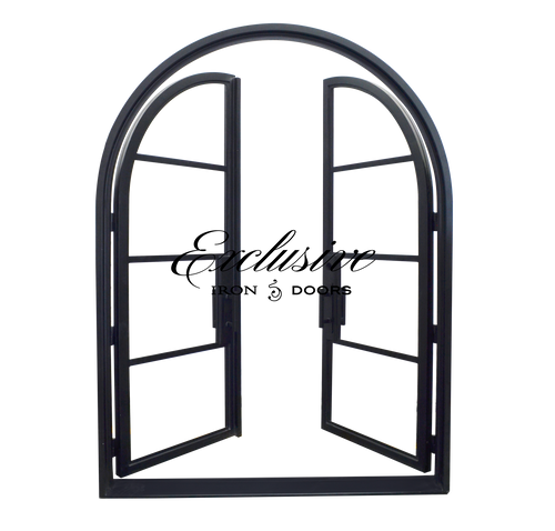 Riva Double Round 4 Lites “Open Shot” Steel Door