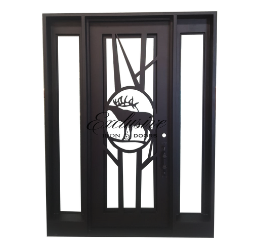 Moose Laser Single with Sidelights Iron Door
