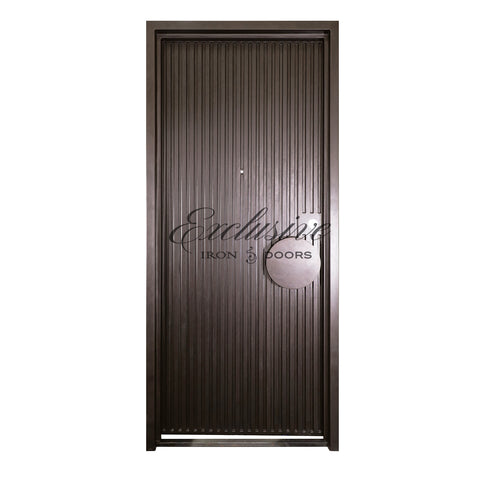 Paseo Solid Single Square Iron Door