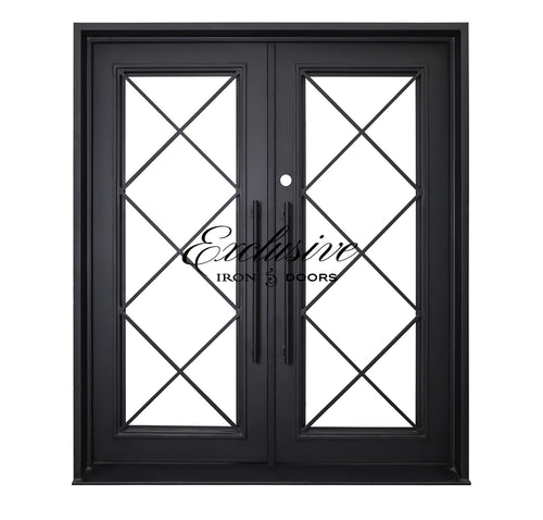 Camille Slim 2 Double Square Iron Door