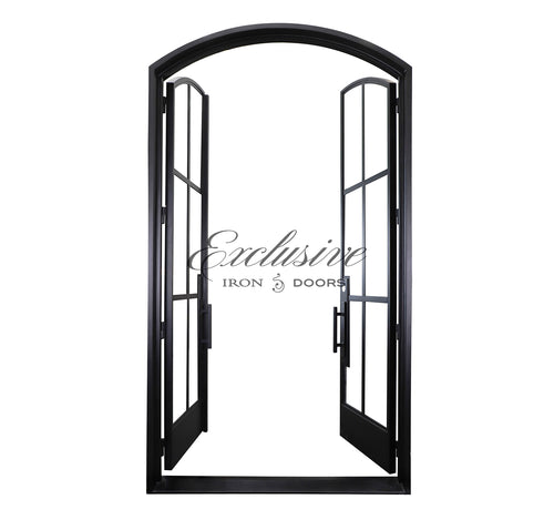 Riva Double Eyebrow 6 Lites Steel Door
