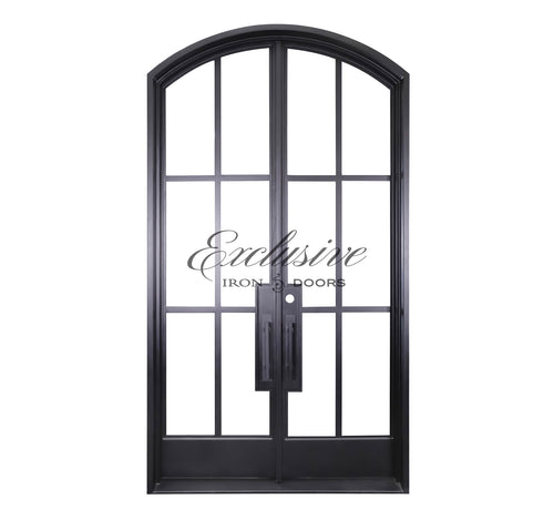 Riva Double Eyebrow 6 Lites Steel Door