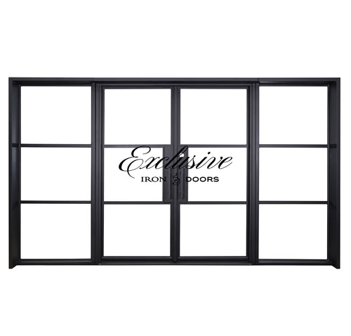Riva Double Square with Sidelights Steel Door