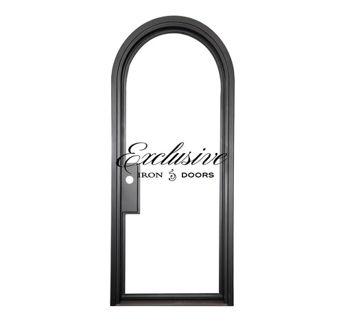 Riva Single Round No Mullions Iron Door