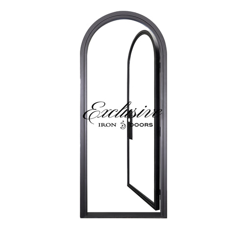 Riva Single Round No Mullions Iron Door
