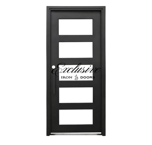Kearney 5 Lites Single Square Iron Door