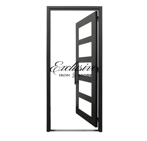 Kearney 5 Lites Single Square Iron Door
