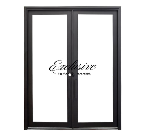 Riva No Lites Double Square Iron Door
