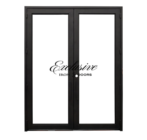 Riva No Lites Double Square Iron Door