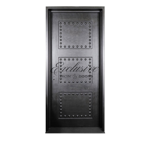 Xavier Solid Single Square Iron Door