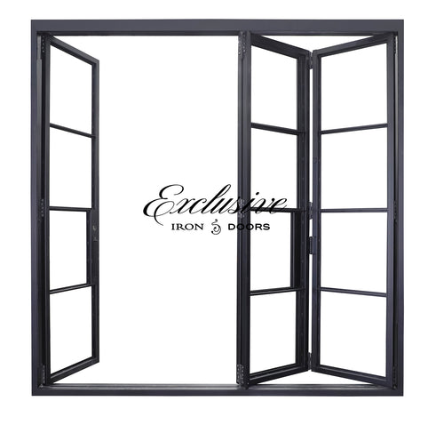 Riva Bifold Pivot 4-Panel Steel Door