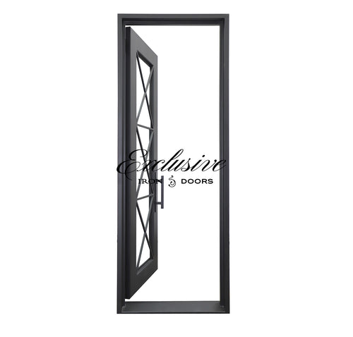 Camille Slim Single Square Iron Door