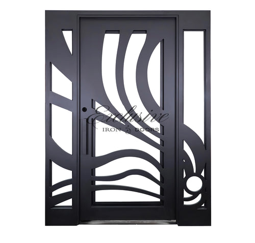 Century Laser Single with Sidelights Iron Door