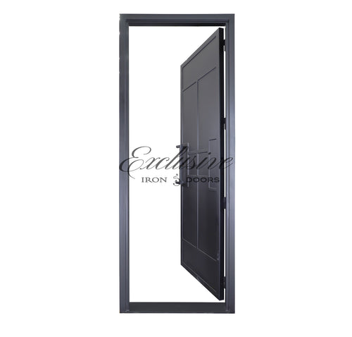Custom Ferry Solid Single Square Iron Door