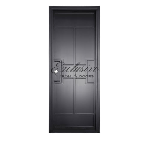 Custom Ferry Solid Single Square Iron Door