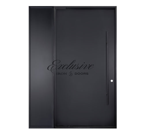 Solid Pivot Door with Sidelight