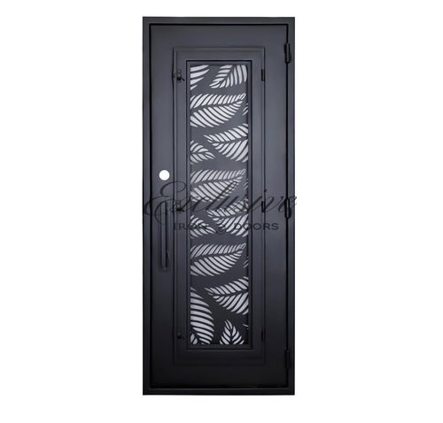 Leaf Laser Single Square Iron Door