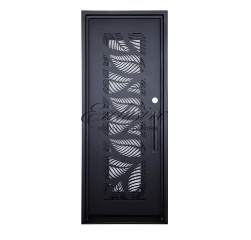 Leaf Laser Single Square Iron Door
