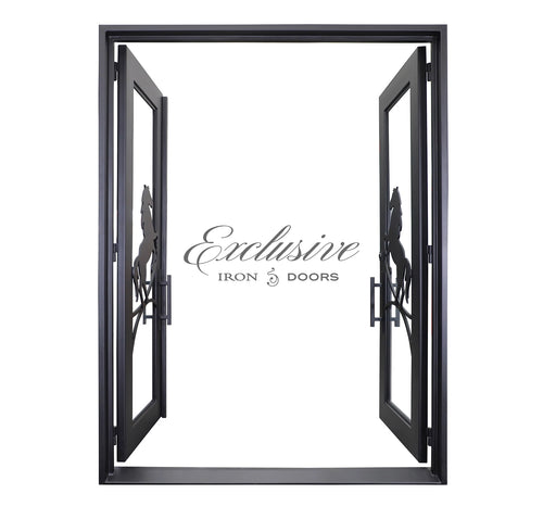Wild Laser Double Square Iron Door