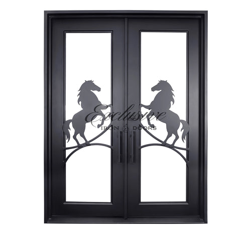 Wild Laser Double Square Iron Door