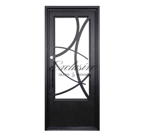 Custom Art Single with Panel Iron Door