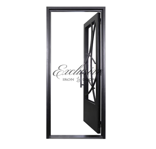 Custom Art Single with Panel Iron Door
