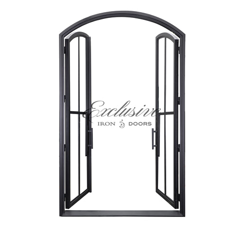  Riva Double Eyebrow Custom Lites Steel Door