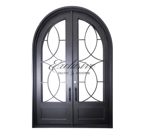 Opal Double Round Iron Door