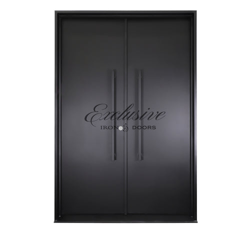 Solid Double Square Iron Door
