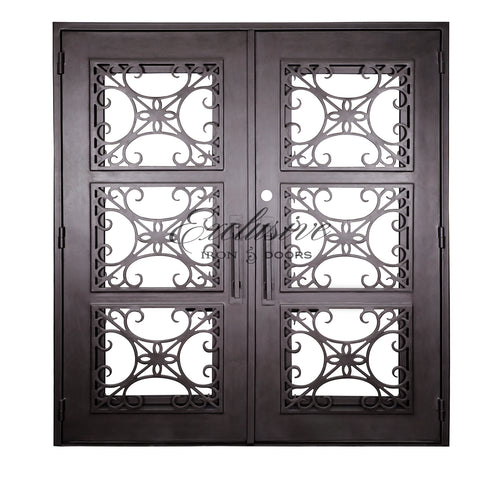 Custom Mackerel Double Square Iron Door