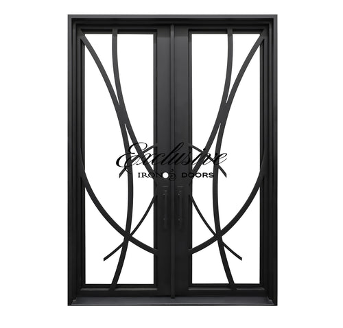Art Double Square Iron Door