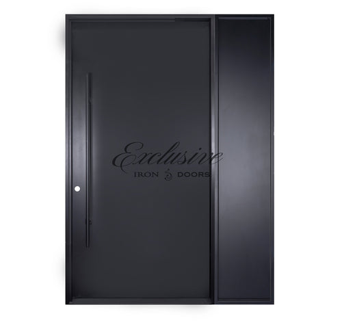Solid Pivot Door with Sidelight