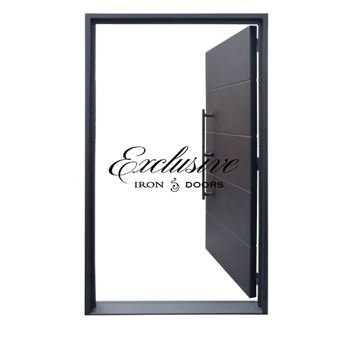 Robinson single square solid iron door