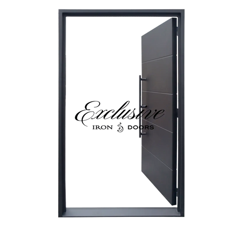 Robinson single square solid iron door