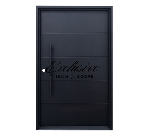 Robinson single square solid iron door