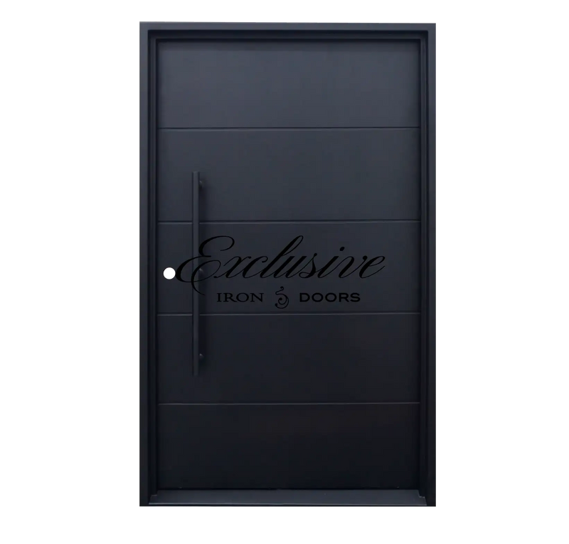 Robinson single square solid iron door