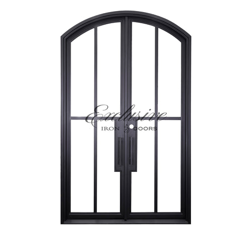  Riva Double Eyebrow Custom Lites Steel Door