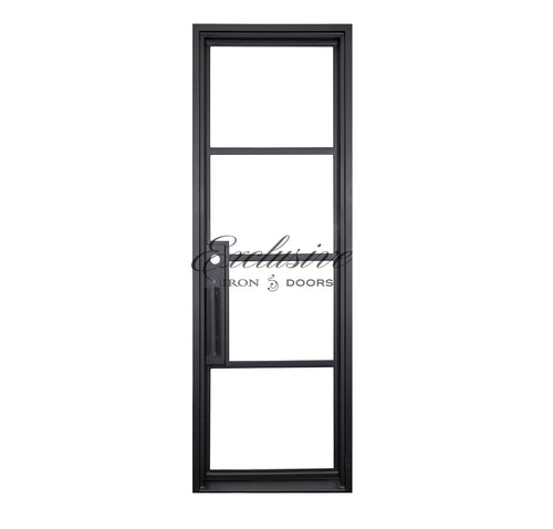 Riva Single Square 4 Lites Steel Door