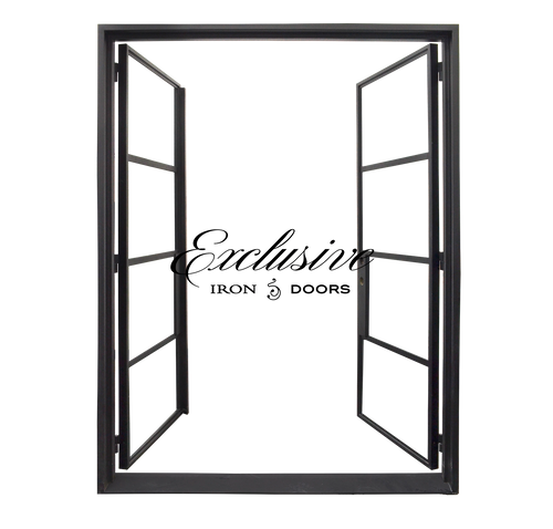 Riva Double 4 Lites Steel Door