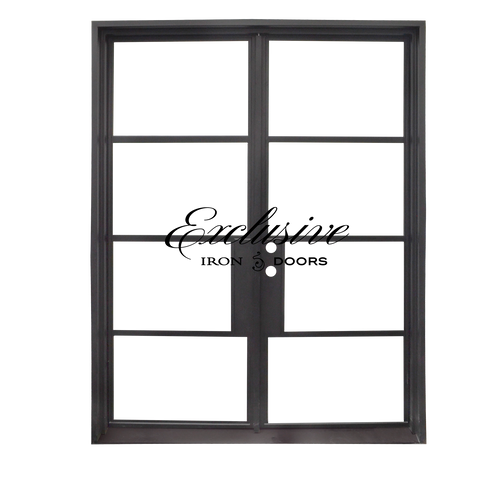 Riva Double 4 Lites Steel Door