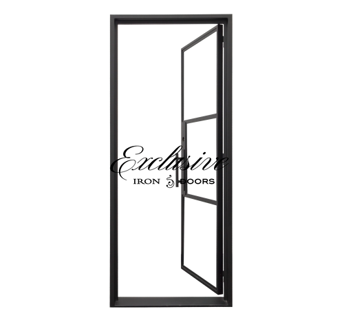 Riva single square 3 lites Steel Door