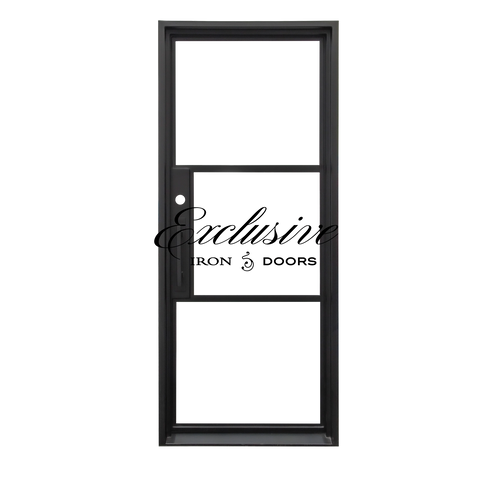 Riva single square 3 lites Steel Door
