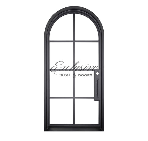 Riva Single Round 8 Lites Steel Door