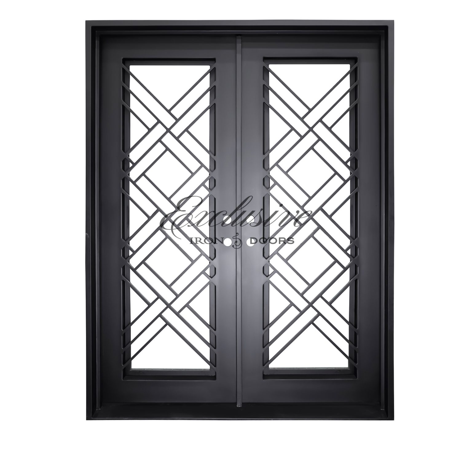 Custom Gabrielle Square Double Door | Exclusive Iron Doors