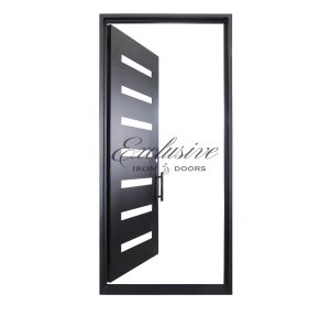 custom alison square iron door open