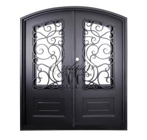 double iron door with forging