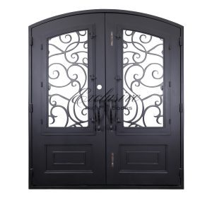 double iron door with forging inside